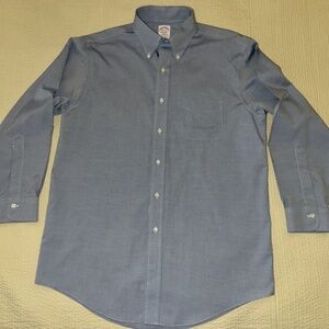 Brooks Brothers Blue Button Down Shirt Mens 15.5 - 32" Madison Fit/Excellent